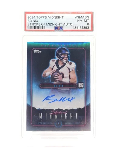 BO NIX 2024 TOPPS MIDNIGHT STROKE OF MIDNIGHT ROOKIE RC AUTO PSA 8 Q0004