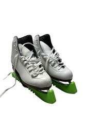 Riedell 21 CO Figure Skates Junior 2.5 White Youth Ice Skating Boots Kids