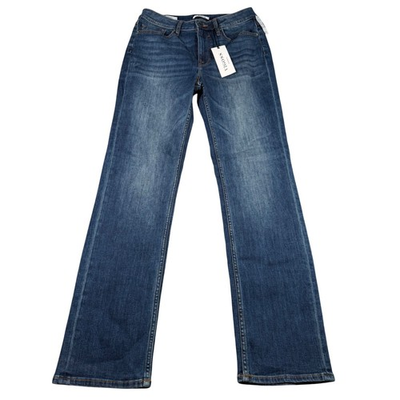 #ad #ad Vigoss Ace Straight Jeans Women 29 X 31 Blue High Rise Stretch Denim NEW $21.99