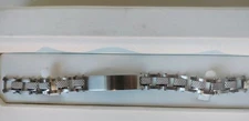 Colibri Stainless Steel Men's Or Women's ID Bracelet Silver Tone 8" New In Box