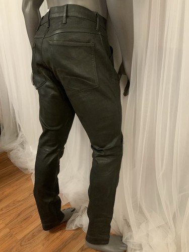 Jeans uomo G Star grezzo restaurato 36x32 nero super slim lavaggio scuro denim cerato - Foto 6 di 23