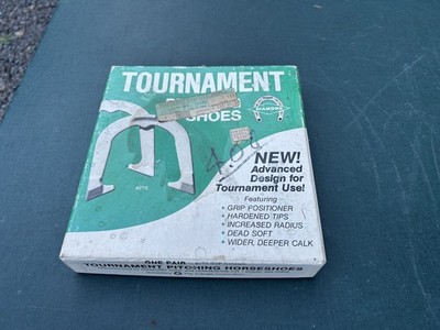 Rare Vintage New Old Stock Unused Diamond Tournament Pitching Horseshoes White  