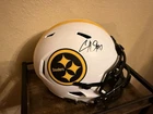 Pittsburgh Steelers Autographed White Football Helmet Beckett Authenticated