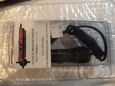 Stik-N-Shoot Magnetic Tactical Pressure Switch - 1'' Diameter Green Light