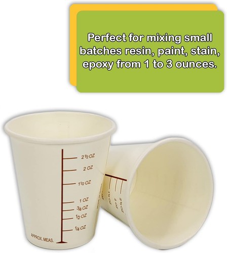 50 3oz Coated Paper Graduated Measuring Cups for 50 Count (Pack of 1), White - Picture 4 of 6