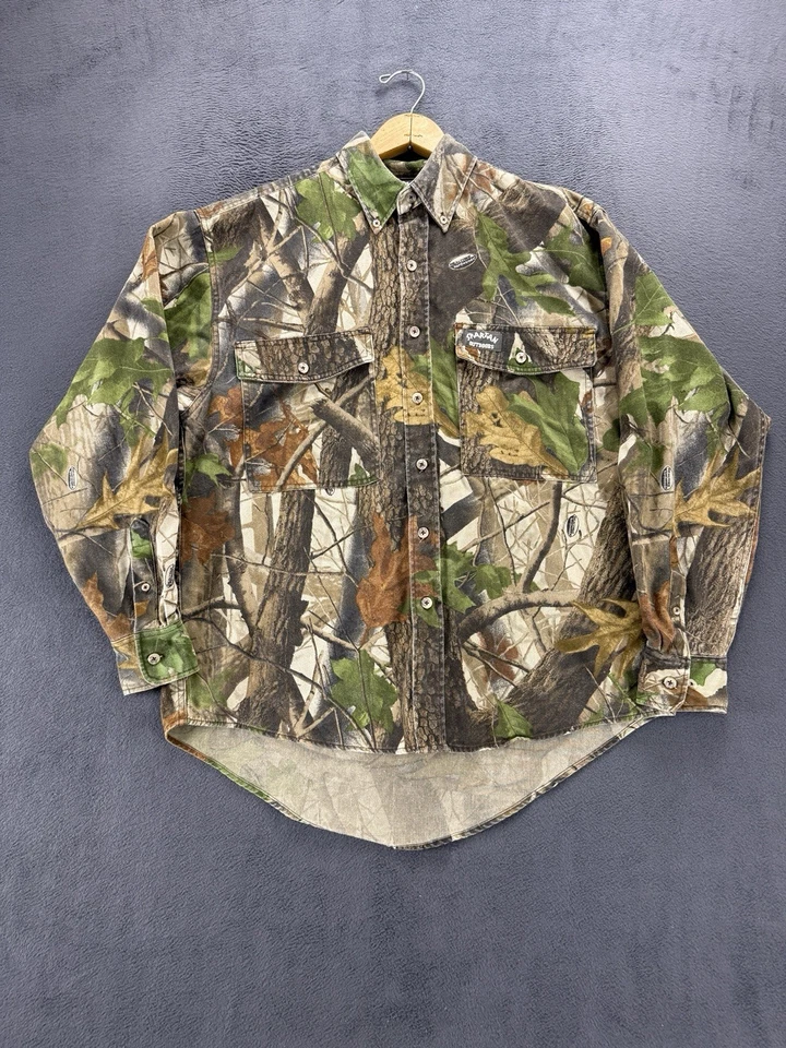 Spartan Outdoors Realtree Camo Hunting Shirt Mens Medium Long Sleeve Button Up - Image 3 of 4