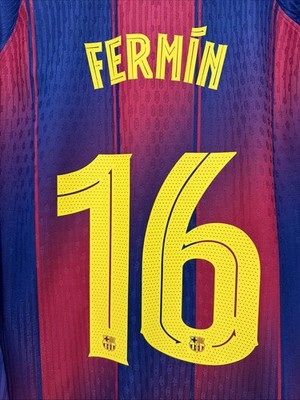 Fermin #16 Mens LARGE Nike FC Barcelona Authentic Player Jersey