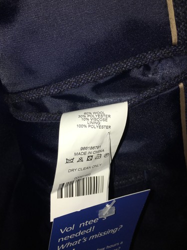 Moss Mens Blue Suit Jacket Size 44 in - Picture 4 of 7