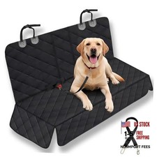 Dog Car Seat Cover, Back Seat Protector for Dogs, Waterproof Truck Bench Black