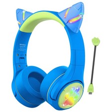 CF9 Bluetooth Headphones Cat Ear with LED Light Up,Safe 85dB Volume Limit,Bui...