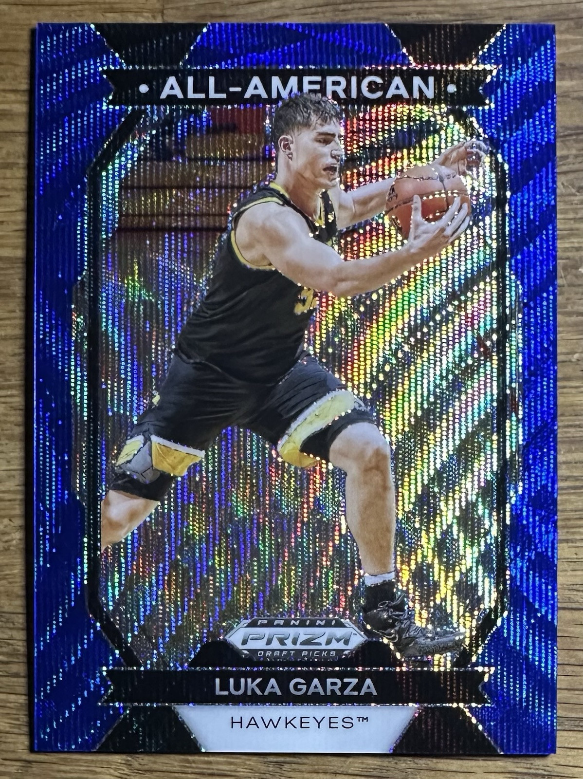 2024 Panini Prizm Draft LUKA GARZA RC All American BLUE WAVE PRIZM #d 005/249