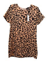 Olivaceous Dress Women’s Medium Animal Print Mob Wife Boho Chic Sexy Casual NWT