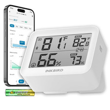 Temperature Hygrometer Monitor, Hygrometer Thermometer, Remote APP Control Green