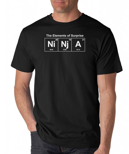 NINJA The Elements of Surprise Ni Nj A funny periodic table humor chemistry nerd - Picture 2 of 11