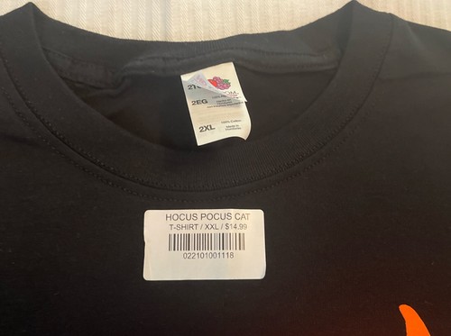 Hocus Pocus Shirt It's Just a A Bunch Of 2XL Cat Salem MA Binx Witch Brand New - Picture 3 of 5