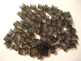 Lego 1x2 Transparent Grey Bricks (50 pieces)