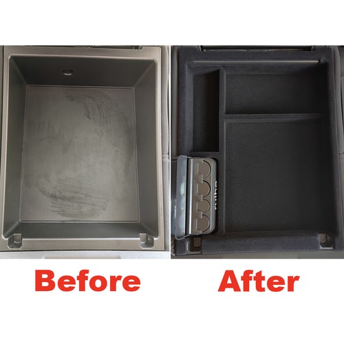 Black Flocking Center Console Organizer Tray Fit for Chevy Silverado/GMC Sierra - Bild 10 von 11