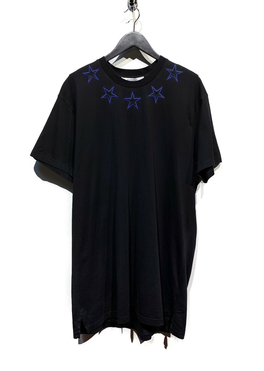 Givenchy Black Columbian Star Embroidered Oversized T-shirt - Size