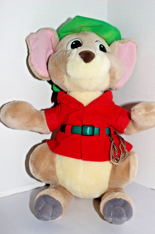 DISNEY Rescuers Down Under Jake Kangaroo Mouse Plush Stuffed Animal Vintage 12"
