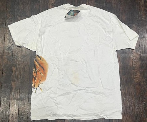 VTG Tiger Animal Print 1990s Crewneck Wildlife Tshirt New Mens XL - Picture 3 of 7