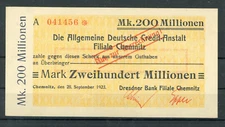 Chemnitz 200 Million Mark Emergency Money 2/20710
