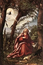 Oil painting St-John-the-Evangelist-in-Patmos-1508-Hans-the-elder-Burgkmair-Oil-