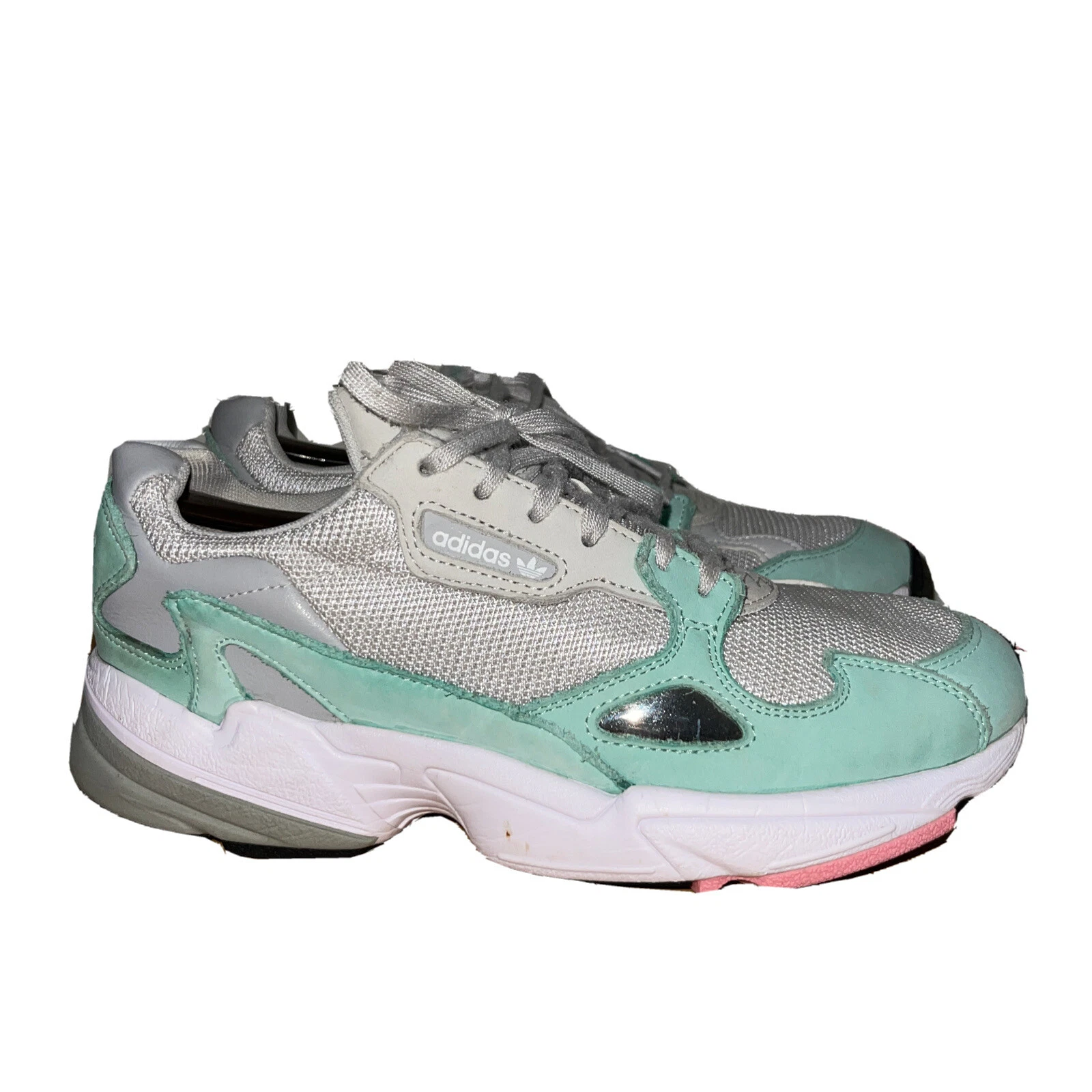 Adidas FX7195 Sneakers donna Falcon stringate Ortholite bianche taglia 9