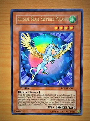yugioh Crystal Beast Sapphire Pegasus FOTB-EN007 1st Edition