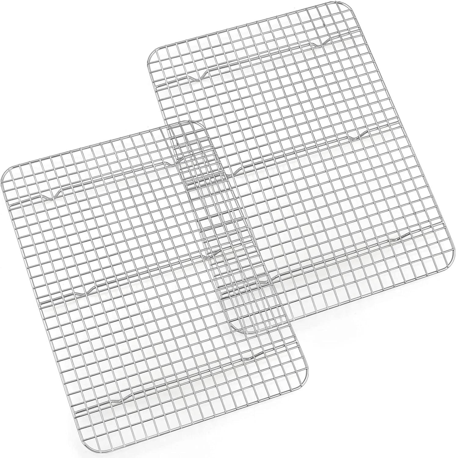 Cooling Rack Set of 2, E-Far 1/2 Sheet Baking Racks for Oven Cooking Roasting Gr