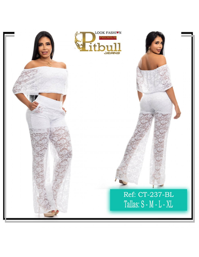 PITBULL JEANS, Gorgeous Colombian Butt Lifter Sexy lace White Push Up Set #P6848 - 第 4/6 張圖片