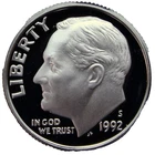 1992-S Silver Proof Roosevelt Dime