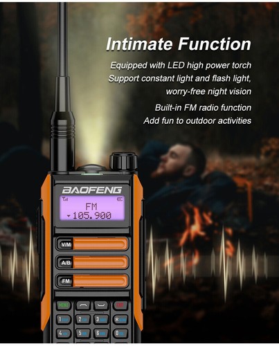 BAOFENG UV-16 PRO 10W UHF/VHF WALKIE TALKIE LONG RANGE 2 WAY HAM RADIO FM 128CH - Zdjęcie 5 z 35