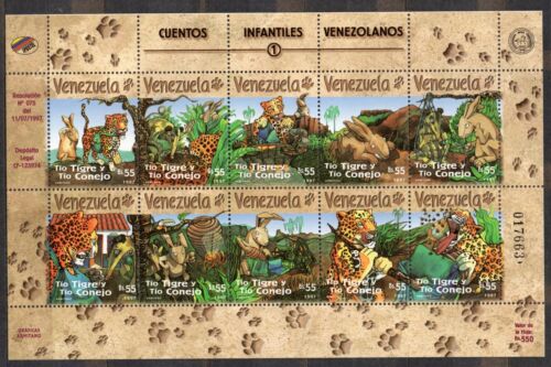 VENEZUELA/1997/MNH/SC#1571-1572/ STORIES FOR CHILDREN / "TIO TIGRE Y TIO CONEJO"