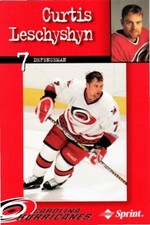 Curtis Leschyshyn 1997-98 Carolina Hurricanes Team Issue Postcard