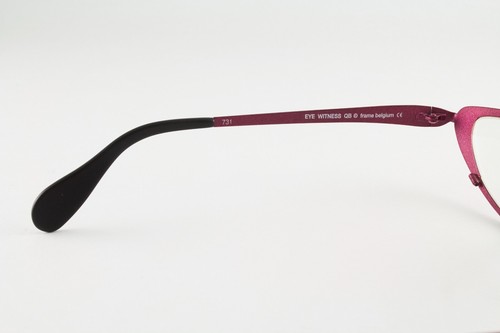 Rare Authentic Theo Eye Witness QB 731 51mm Dark Pink Glitter Glasses Belgium - Picture 7 of 10
