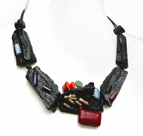 Collana Sobral Collezione Carbone Ritirata CR3 Cromo Perline Realizzata Artista - Foto 3 di 9