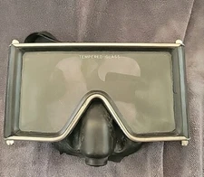 Aqua Lung Wrap Around Adjustable Dive Scuba Snorkel Goggles Vintage. (G)