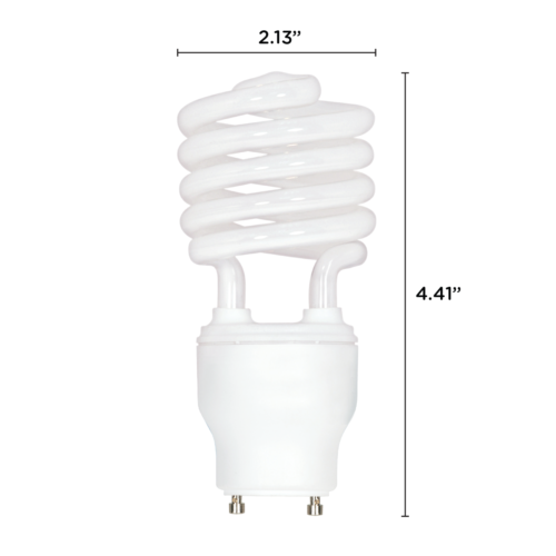 2 Pack S8210 23GU24/41 Spiral Compact Fluorescent 23W T2 GU24 4100K Cool White - Picture 2 of 5