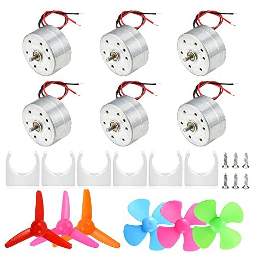 CHEVVY 6 Set Mini Motor Kit 3V DC motor 5000 RPM con Mini Foglio (x9y)