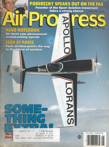 AIR PROGRESS JAN 92 RENO UNLIMITED_PARIS AIRSHOW_WW2 AVG FLYING TIGER ROBERT SCO
