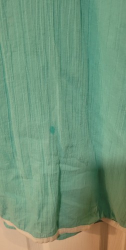 athleta XL Kleid 100% Baumwolle Aqua Blau Gaze Küste Strand Outdoor - Bild 6 von 6