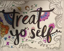 Treat You Self Print Wood Wall Plaque art Poster Graphic 14*11*2