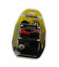 Xscorpion 200 AMP 12 Volt Circuit Breaker Fuse Holder Car Audio Stereo Reset