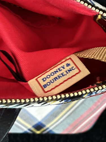 DOONEY AND BOURKE WEISS BLAKELY TARTAN KLEINE CELESTE TASCHE EUC - Bild 18 von 21