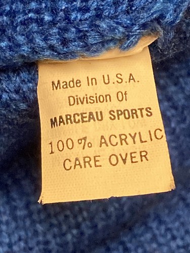 Vtg RAY-BAN Winter Ski Hat Beanie Marceau Sports Embroidered Acrylic USA XRARE - Picture 7 of 7
