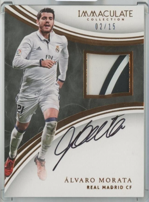 2017 Panini Immaculate Collection Soccer Alvaro Morata Patch Auto 