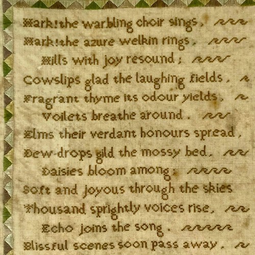 Needlework Sampler April 3rd 1834 Victorian Antique Poetry by Lucy Ann Major - Picture 4 of 19