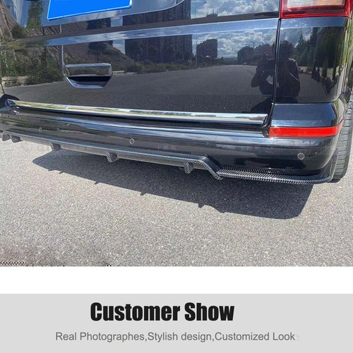Carbon Fiber Rear Bumper Diffuser Lip Fit for Volkswagen VW T6 Multivan 2015UP - Picture 3 of 12