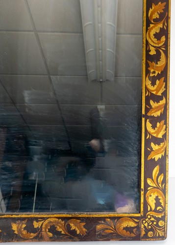 Antique Contintental European Baroque Italian Spanish Walnut Veneer Wall Mirror - Picture 4 of 8