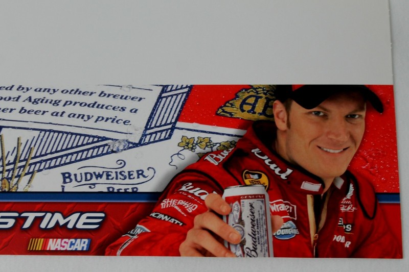 12 Dale Earnhardt Jr Budweiser Beer Nascar Racing TV Talkers Bookshelf Sign